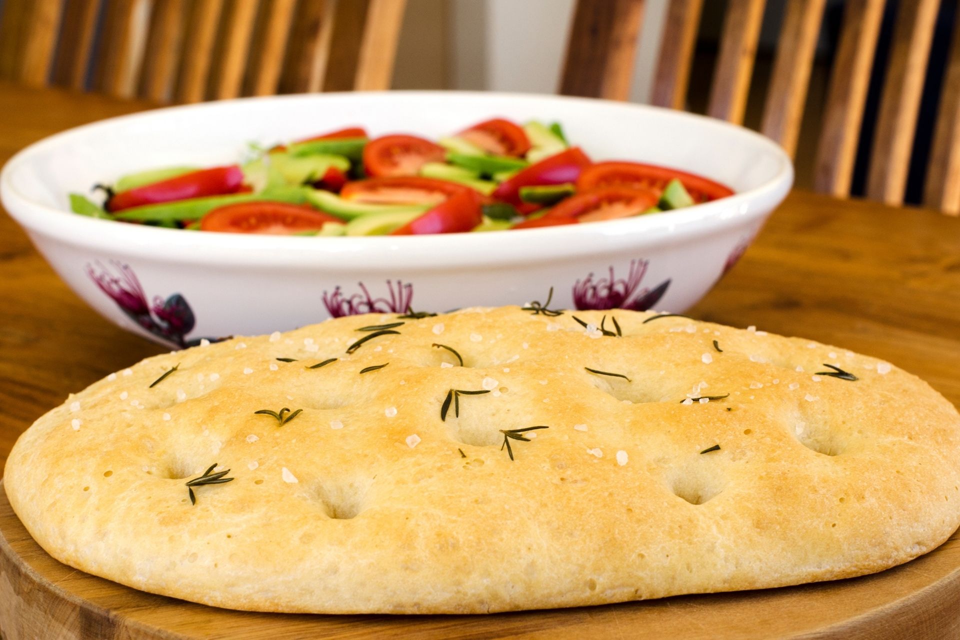 Focaccia & salad