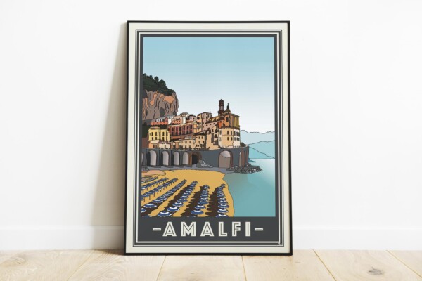 Poster of Amalfi in a frame