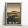 Poster of Tuscany in a frame